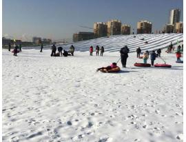 洛陽景區(qū)使用三晶造雪機(jī)現(xiàn)場